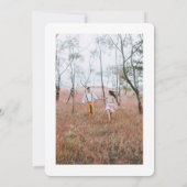 Invitation 4 Photo Simple Moderne Calligraphie Mariage élégan (Dos)