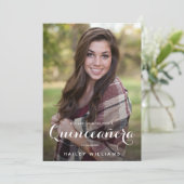 Invitation 4 Photo Soirée Anniversaire de Quinceañera rose te (Debout devant)