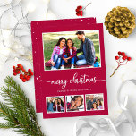 Invitation 4 Photos Collage Joyeux Noël Vacances modernes<br><div class="desc">4 Photos Collage Joyeux Noël Vacances Modernes Invitation</div>