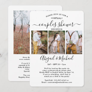 Invitation 4 Photos de couples virtuels pour une fête de mari