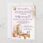 Invitation 4 Pilates & Matcha (tous âges) Événement d'anniver (Devant)
