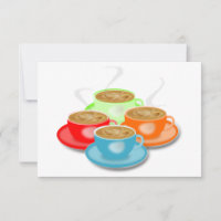 4 tasses d'invitation au café