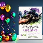 Invitation 4Anniversaire Monster Truck Smash Crash Kids<br><div class="desc">4th Birthday Monster Truck Smash Crash Kids Invitation Invitation Imprimable Instant Télécharger Digital Einvitation Evite présente un camion monstre aquarelle qui traverse la terre avec le texte "Smash and Crash it's a monster truck bash" dans l'écriture typographique moderne. Parfait pour les enfants fête de quatrième anniversaire. Envoyez par la poste...</div>