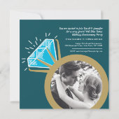 Invitation 4e anniversaire bleu topaz anneau photos (Dos)