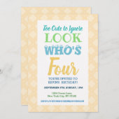 Invitation 4E ANNIVERSAIRE DE L'Invitation (Devant / Derrière)