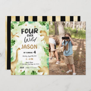 Invitation 4e anniversaire, Dinosaur photo