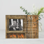 Invitation 4e anniversaire Mariage de la grange Wood (Debout devant)