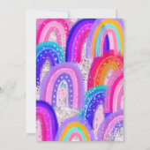 Invitation 4e anniversaire Rainbow Fun coloré (Dos)