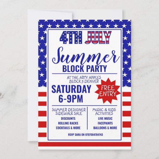 Invitation 4e fête de l'indépendance du juke (Devant)