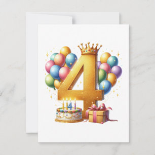 Invitation 4ème anniversaire doré