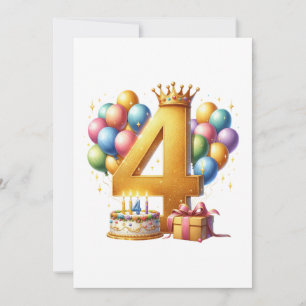 Invitation 4ème anniversaire doré