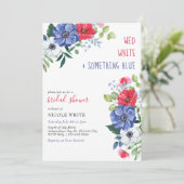 Invitation 4Juillet Mer Blanc Quelque chose de bleu Fête des (Debout devant)