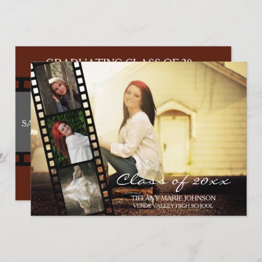 Invitation 4PHOTO Filmstrip Graduating Class de 2019 (Devant / Derrière)