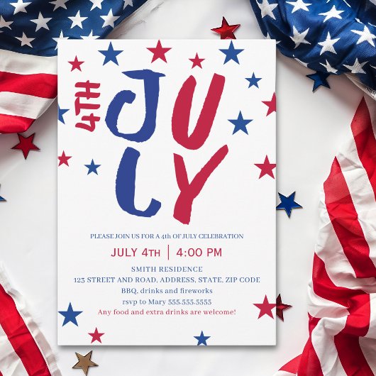 Invitation 4th July Stars Family Reunion 