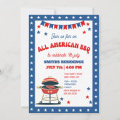 Invitation 4th of July BBQ Party – ALL AMERICAN BBQ (Devant)
