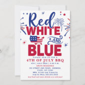 Invitation 4th of July BBQ - Red, White, and Blue Celebration (Devant)