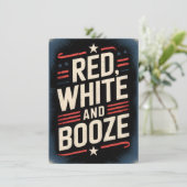 Invitation 4th of July Booze Party | Red White and Booze (Debout devant)
