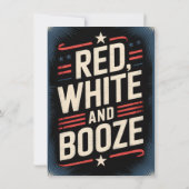 Invitation 4th of July Booze Party | Red White and Booze (Dos)