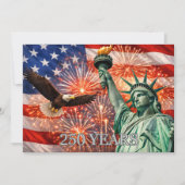 Invitation 4th of July Liberty Eagle Fireworks USA 250th (Devant)