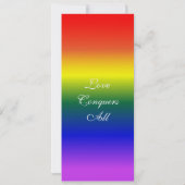 Invitation 4x9 Gay Mariage Rainbow Pride Metallic Paper (Dos)