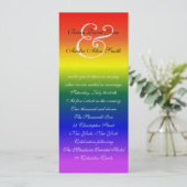 Invitation 4x9 Gay Mariage Rainbow Pride Metallic Paper (Debout devant)