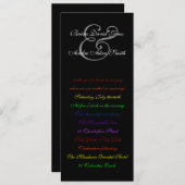 Invitation 4x9 Gay Mariage Rainbow Pride Metallic Paper (Devant / Derrière)