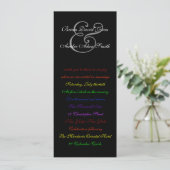 Invitation 4x9 Gay Mariage Rainbow Pride Metallic Paper (Debout devant)