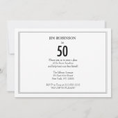 Invitation 50, 50, et plus de 50 ! (Dos)