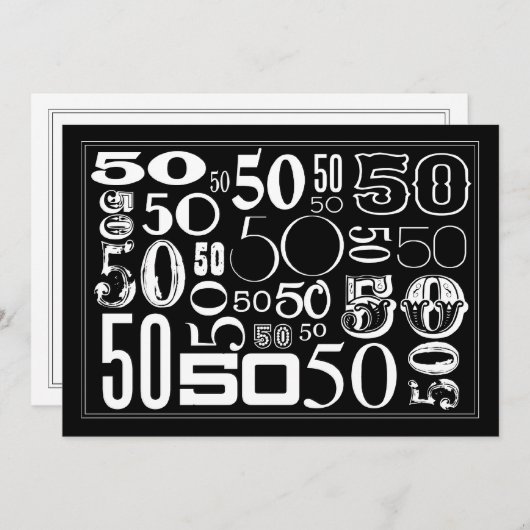 Invitation 50, 50, et plus de 50 ! (Devant / Derrière)