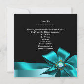 Invitation 50 50e fête d'anniversaire Papillon bleu Turquoise (Dos)