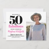 Invitation 50 and Fabulous | 50th Birthday Party (Devant)