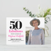 Invitation 50 and Fabulous | 50th Birthday Party (Debout devant)