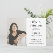 Invitation 50 and Fabulous 50th Birthday Party Photo (Debout devant)