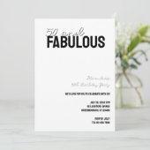 Invitation 50 and Fabulous Minimal 50th Birthday Party (Debout devant)