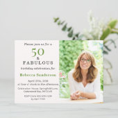 Invitation 50 and Fabulous Pink 50th Birthday Party (Debout devant)