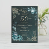 Invitation 50 Aniversario Floral Vintage (Debout devant)
