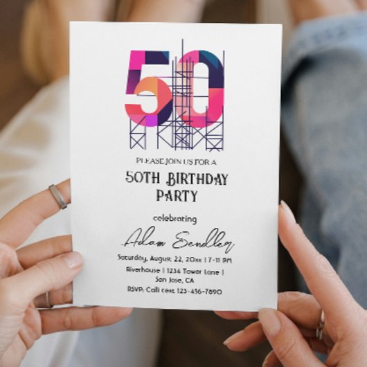 Invitation 50 anniversaire à la fête
