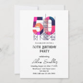 Invitation 50 anniversaire à la fête (Devant)
