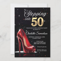 50 Anniversaire Rouge Haut talons Cinquante