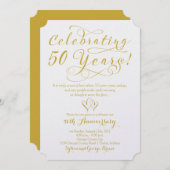 Invitation 50 ans 50e anniversaire de Mariage (Devant / Derrière)