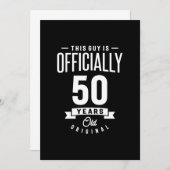 Invitation 50 Ans - 50e Anniversaire Drôle Cadeau (Devant / Derrière)