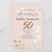 Invitation 50 ans anniversaire (Devant / Derrière)