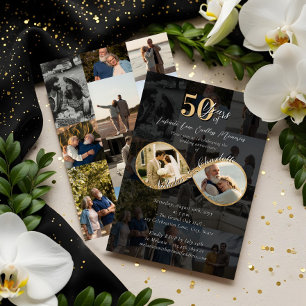 Invitation 50 Ans d'Amour Collage de Photos Anniversaire de M