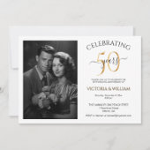 Invitation 50 ans de fête de l'anniversaire de la photo (Devant)
