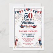 Invitation 50 Ans de Liberté 50e Anniversaire (Devant)