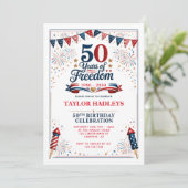 Invitation 50 Ans de Liberté 50e Anniversaire (Debout devant)