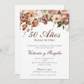 Invitation 50 ans de mariage (Devant / Derrière)