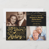 Invitation 50 ans de réalisation Anniversaire Then & Now (Devant)