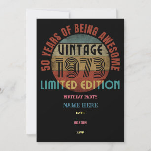 Invitation 50 ans d'être génial personnaliser anniversaire