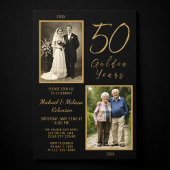 Invitation 50 ans d'or 50e anniversaire de Mariage Or